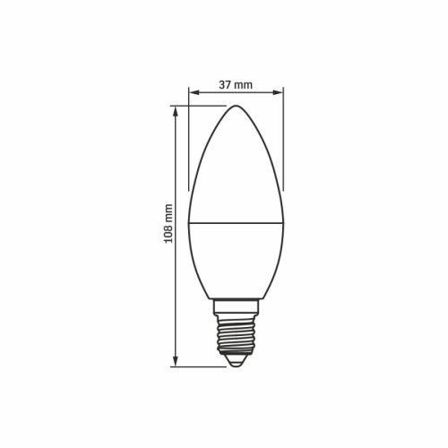 Videx C37 LED izzó 7 W-os natúr fehér E14-es foglalattal