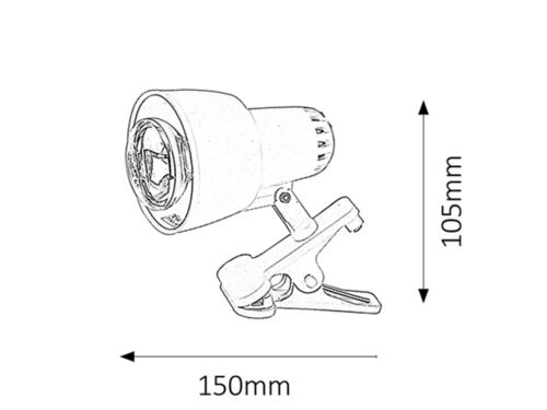 Clip csiptetős spotE14 40W feh ff nélkül