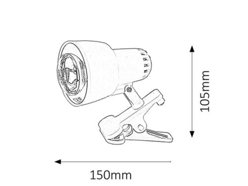 Clip csiptetős spotE14 40W fkt ff nélkül