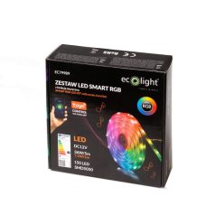   EcoLight Smart RGB led szalag, 7,2W, 300lm/m, IP20, 5m/tekercs