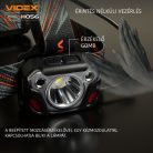 Videx LED Fejlámpa hidegfehér újratölthető akkumulátorral H056