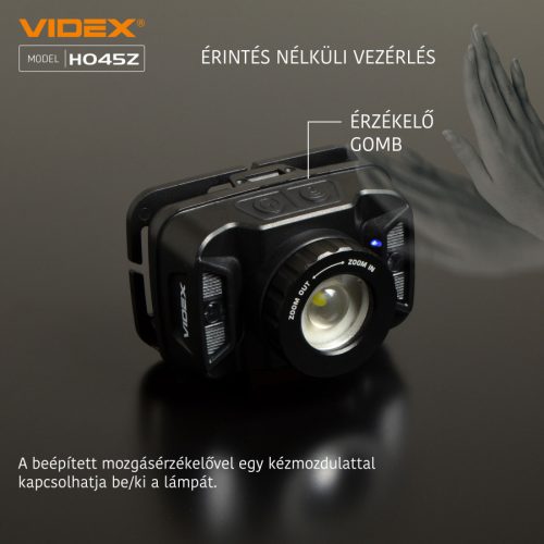 Videx LED Fejlámpa natúrfehér újratölthető akkumulátorral H045Z