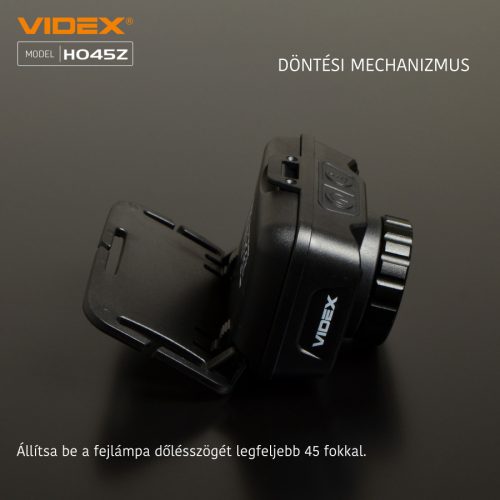 Videx LED Fejlámpa natúrfehér újratölthető akkumulátorral H045Z