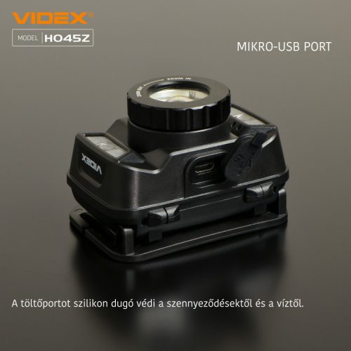 Videx LED Fejlámpa natúrfehér újratölthető akkumulátorral H045Z