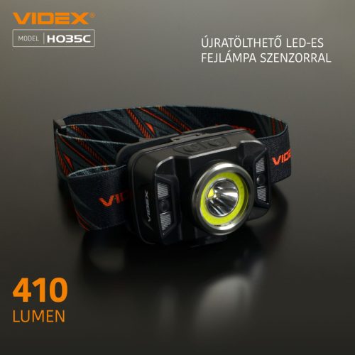 Videx LED Fejlámpa natúrfehér újratölthető akkumulátorral H035C