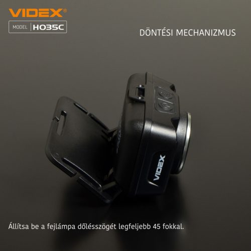 Videx LED Fejlámpa natúrfehér újratölthető akkumulátorral H035C