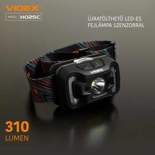 Videx LED Fejlámpa natúrfehér újratölthető akkumulátorral H025C