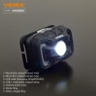 Videx LED Fejlámpa natúrfehér újratölthető akkumulátorral H025C
