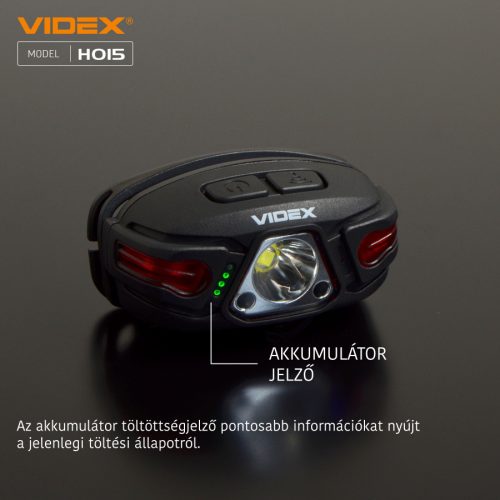Videx LED Fejlámpa natúrfehér újratölthető akkumulátorral H015