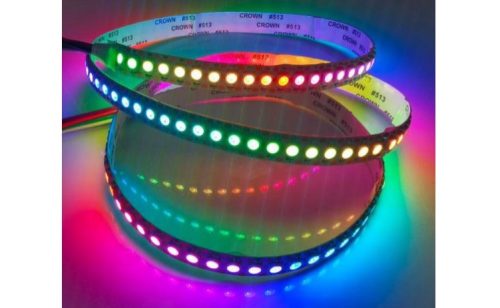 LEDmaster Prémium Long digitális beltéri RGB LED szalag, 10W/m, IP20, 5m / tekercs