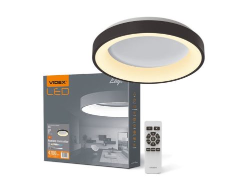 Videx Led Edge 72 W-os ø450mm fekete LED távirányítós mennyezeti lámpa