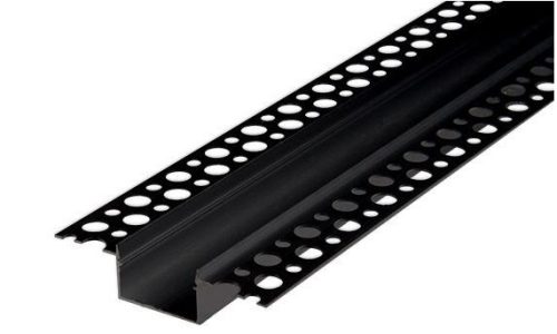 MasterLED Gipszkartonba süllyeszthető aluprofil 20 mm széles 2 méteres szál fekete