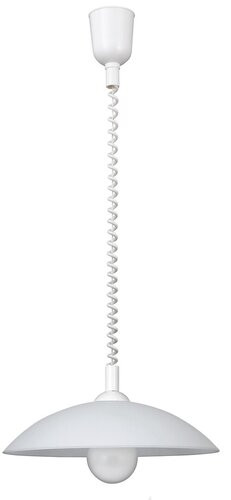 Round függ D40 E27 60W, rollys, fehér