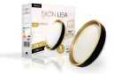 Skön Leia 24 W-os ø400 mm kerek natúr fehér fekete-arany színű mennyezeti lámpa IP20-as védettségű