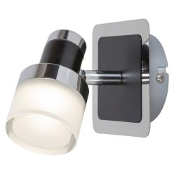 Harold,fürd.,LED5W,IP44,króm/fekete/opál