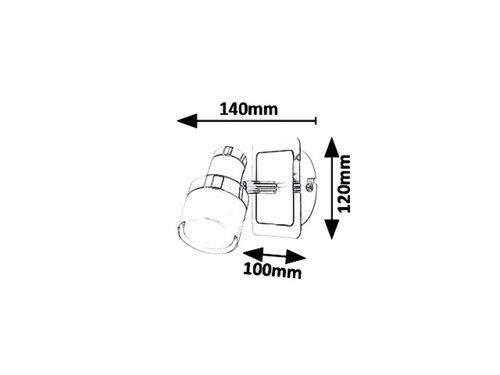 Harold,fürd.,LED5W,IP44,króm/fekete/opál