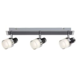 Harold,fürd,LED15W,IP44,króm/fekete/opál