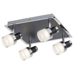 Harold,fürd,LED20W,IP44,króm/fekete/opál