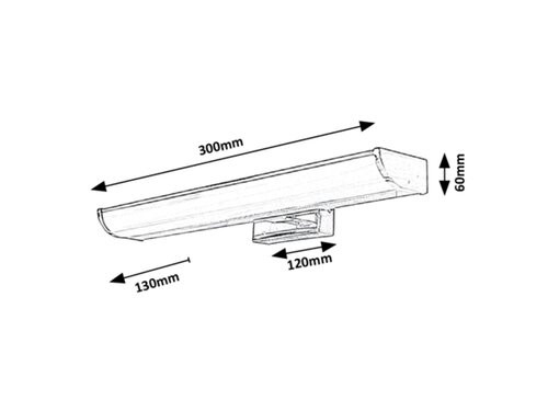 Evron, beltéri fürd.LED 5W, króm,L30cm,IP44