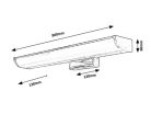 Evron, beltéri fürd.LED 13,5W,króm,L80cm,IP44
