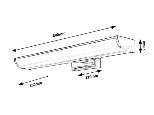 Evron, beltéri fürd.LED 13,5W,króm,L80cm,IP44