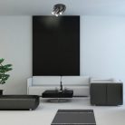 Zircon, beltéri, mennyezeti  GU10 3xMAX 5W, m.fekete
