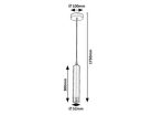 Zircon, beltéri függ GU10,1xMAX 5W,m.fekete