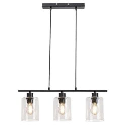 Miroslaw, beltéri függőlámpa E27 3xMAX 40W,m.fekete