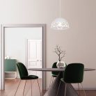 Norena, beltéri függőlámpa E27 1xMAX 60W,matt fehér