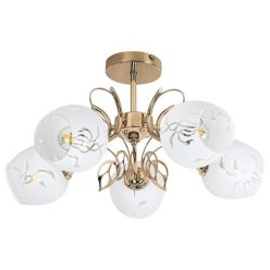 Fauna, beltéri, mennyezeti .E27 5x MAX 40W,arany