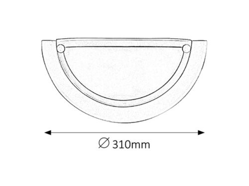 Ufo falikarD31 E27 60W fehér opál