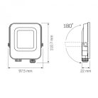 Videx F3e 10w 1000lm 5000K AC/DC 12-48 V LED reflektor