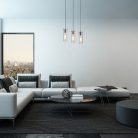Acantha, beltéri függőlámpa E27 3xMAX60W,H120cm