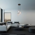 Acantha, beltéri függőlámpa E27 5xMAX60W, H120cm