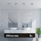 Coco, beltéri mennyezeti  süllyeszthető LED 3W, fekete,IP44