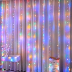   MasterLED 3x3m-es LED függöny RGB USB csatlakozóval és távirányítóval