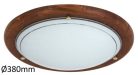 Fa Ufo mennyezeti D38 E27 2x60W tölgy opál