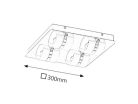 Tony fürdő, mennyezeti LED 4X 5W,króm,IP44
