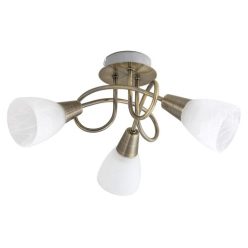 Jenna mennyezeti 3x40W,antik bronz/alabástrom
