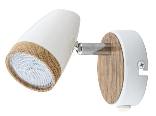 Karen spot,1x4W,LED ff-al,fehér/bükk