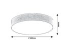 Artemis,mennyezeti,LED 24W,szürke/fehér