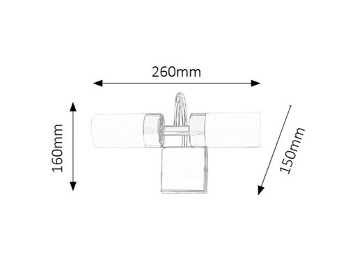Betty fürdőszobai falik. beé.LED2X4W,bronz,IP44