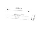 Jim fürdőfalikar beép.LED 2X4W,króm,IP44
