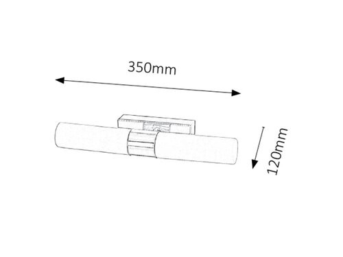 Jim fürdőfalikar beép.LED 2X4W,króm,IP44