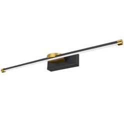   MasterLED Santo 12W 4000K 60 cm-es fekete/arany tükör feletti lámpa IP44-es védettségű