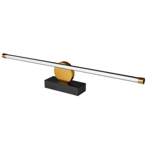 MasterLED Santo 12W 4000K 60 cm-es fekete/arany tükör feletti lámpa IP44-es védettségű