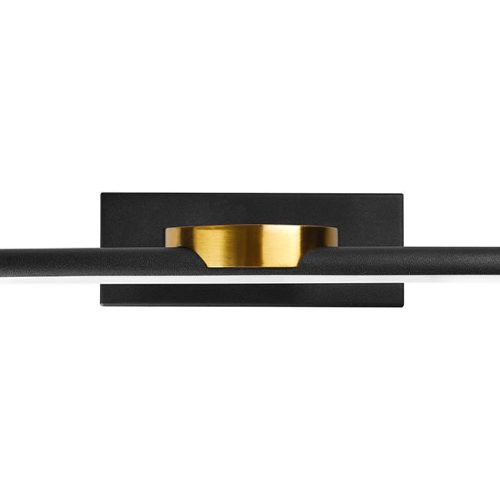 MasterLED Santo 12W 4000K 60 cm-es fekete/arany tükör feletti lámpa IP44-es védettségű