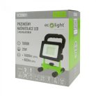 EcoLight 20 W-os natúrfehér hordozható LED reflektor újratölthető akkumlátorral
