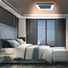 Videx Led Edge 72 W-os ø450mm fekete négyzet alakú LED távirányítós mennyezeti lámpa