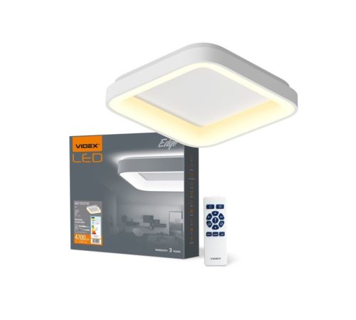 Videx Led Edge 72 W-os ø450mm fehér négyzet alakú LED távirányítós mennyezeti lámpa